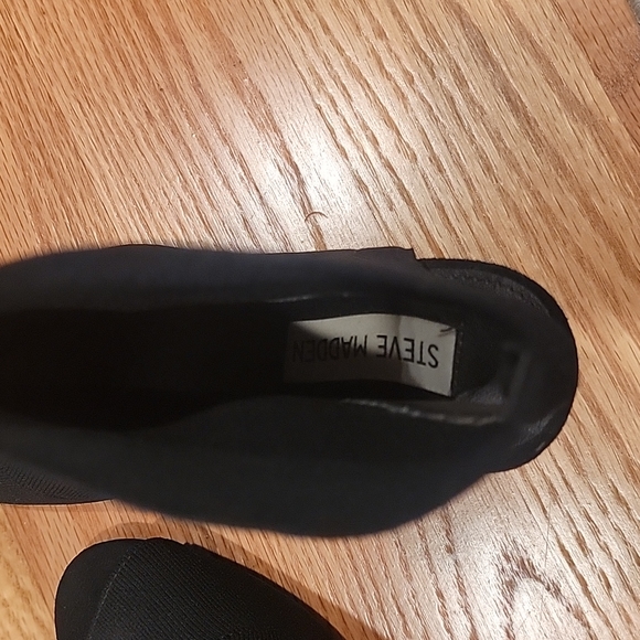 Steve Madden bondage fabric peep toe ipen heel ankle bootie in 8 - Picture 4 of 7